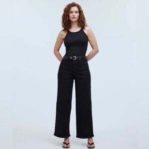 Madewell The Curvy Perfect Vintage Wide-Leg Jean‎ Black Rinse Wash 24